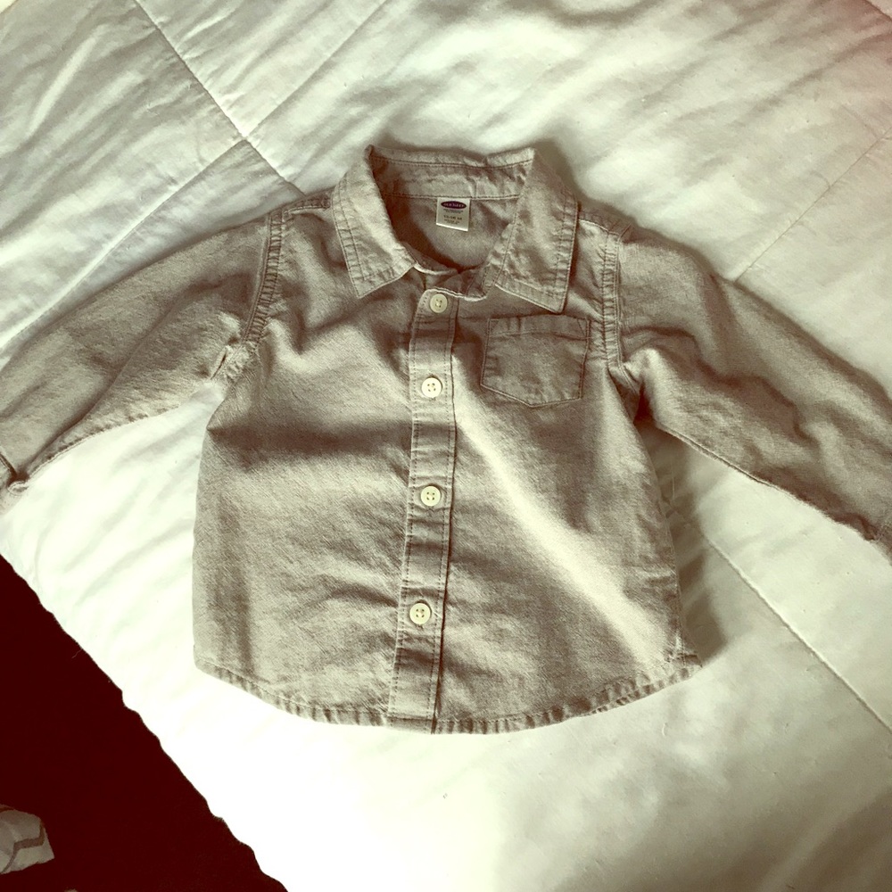 Gray Baby Collared Shirt - Picture 1 of 3